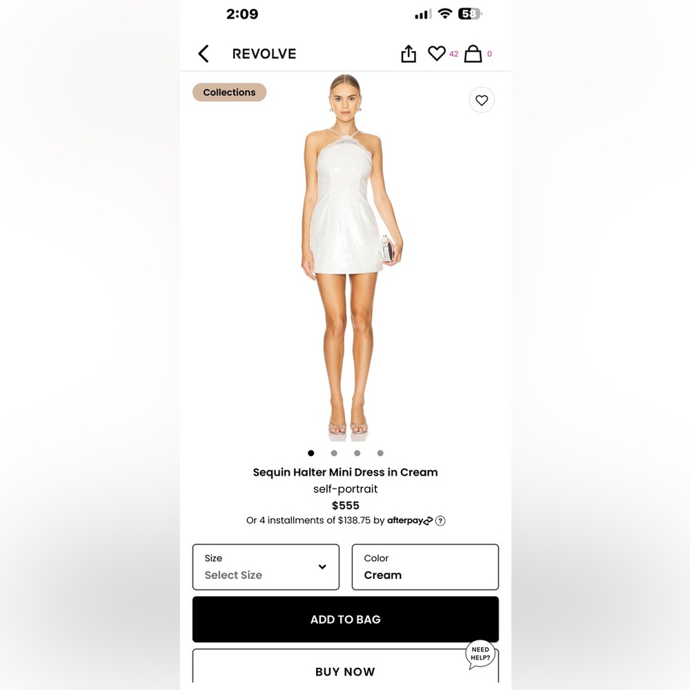 Self-portrait Bridal sequin mini dress - Picture 2 of 3